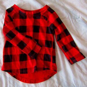 Cat & Jack 12 Months Black & Red Gingham Top
